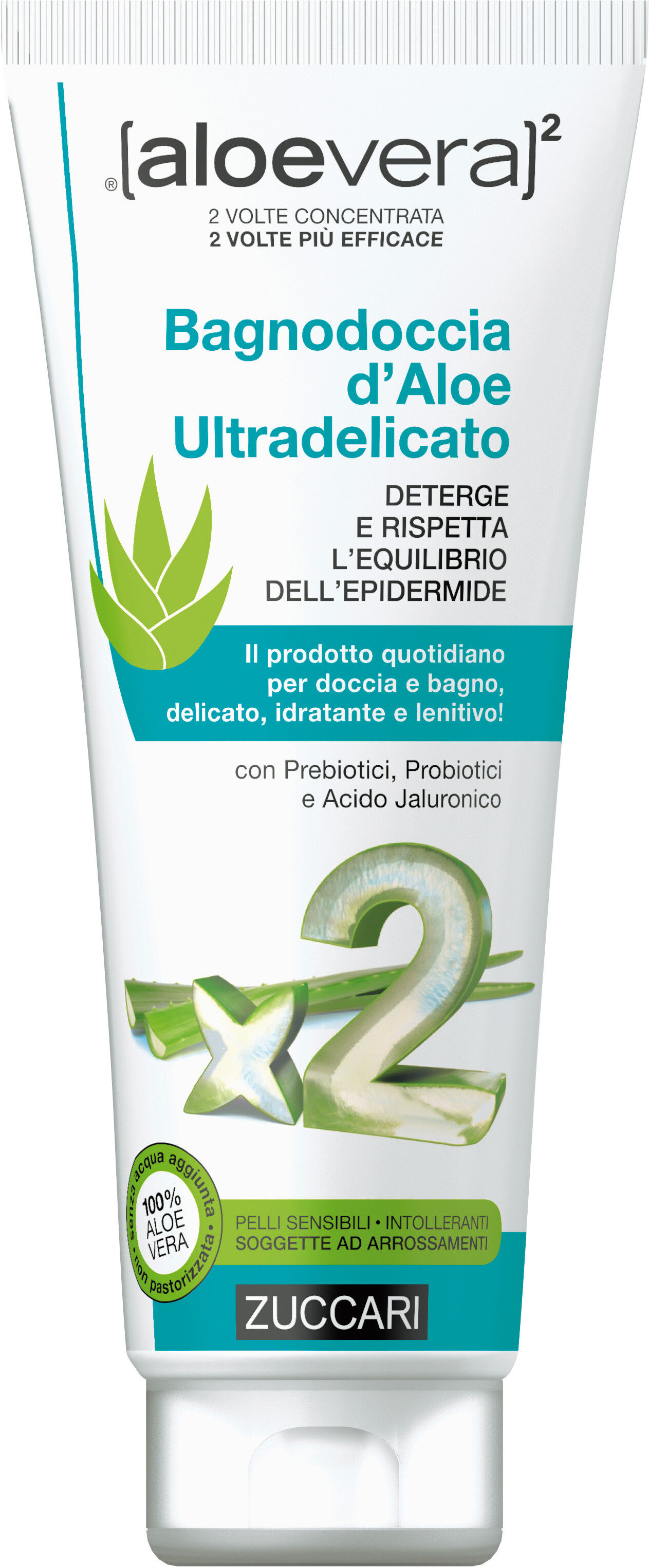 Zuccari Aloevera2 Bagnodoccia Aloe 250 Ml