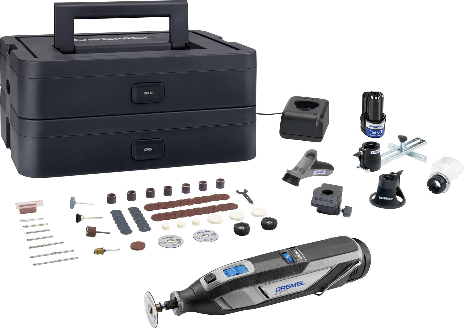 Dremel 8240 Accu-multitool met 12V-2Ah accu en 65 accessoires