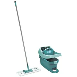 Leifheit Reinigungs-Set Profi XL mit Rollen und Bodenwischer in Grün grün