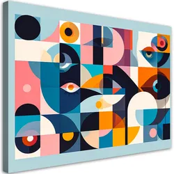 LEINWANDBILD Bunte abstrakte Formen 100x70cm