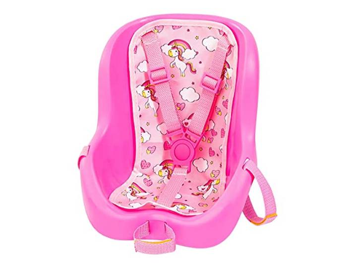 Bayer Design 67300AA Puppenfahrradsitz, Sitz für Puppen, Puppenzubehör, rosa, 23,5 cm