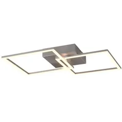 Reality Leuchten Deckenleuchte Trail Metall Silber Titan