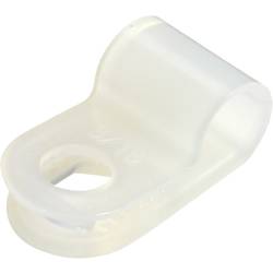 TRU COMPONENTS Befestigungsschelle schraubbar TC-6645704 Bündel-Ø-Bereich 5 mm (max) Transparent 100 St.