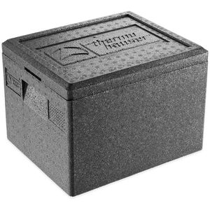 thermohauser Thermobox schwarz, 19 Liter, Kunststoff EPP, GN 1/2, 39 x 33 x 28 cm