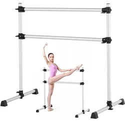 VEVOR Ballettstange Tanzstange freistehende Doppelstange (136 kg belastbar), höhenverstellbare (170-1165 mm) Stretchstange aus Aluminium für Ballett, Gleichgewichtstraining, Entspannungsübungen