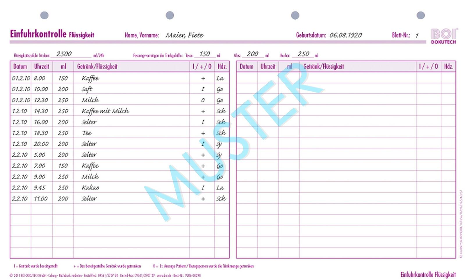 BOI Formular Einfuhrkontrolle Flüssigkeit 9206-00390
