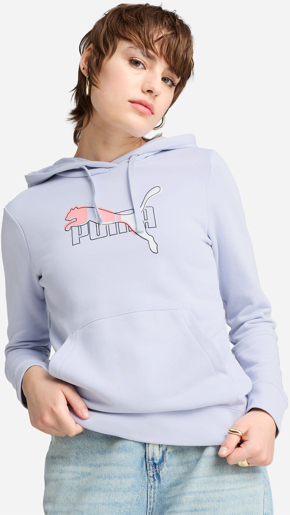 Puma Logo Lab W - Felpa - Donna - Lilla S
