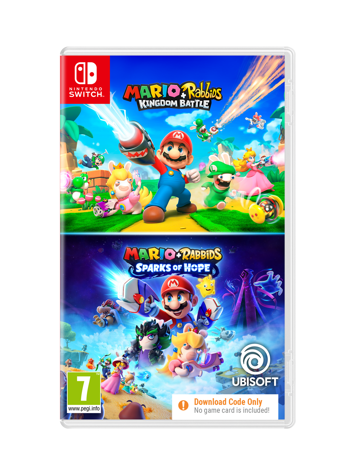 Mario + Rabbids Kingdom Battle / Mario + Rabbids Sparks of Hope (Code in a Box) - Nintendo Switch - Strategie - PEGI 7