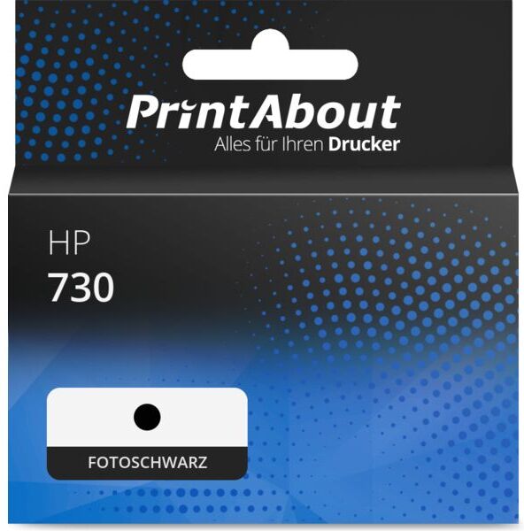PrintAbout Druckerpatrone kompatibel mit HP 730 (P2V73A) - Fotoschwarz - Hohe Kapazität