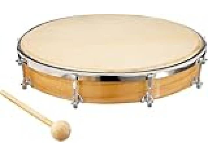 Fuzeau – Tambourin Peau Naturelle Ø30 Cm – Léger, Solide Et Facile À Jouer – Cerclage Bois – Instrument Musique Percussion Rythmique Authentique – Enfant Dès 7 Ans – Réf. 578
