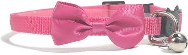 Uplift Treasures Adjustable Pet Bow Bell Collar For Cats And Small Dogs rose Color