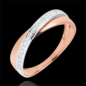 Edenly Trauring Saturnduett - Diamanten - RosÃ©