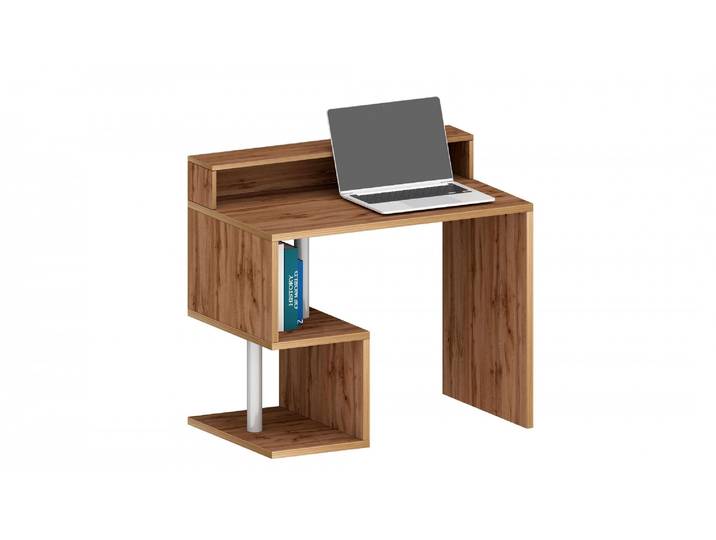 Schreibtisch HOME AFFAIRE Esse, modernes Design , braun (wotan eichefarben, wotan eichefarben), B:100cm H:92,5cm T:50cm, Tische, Schreibtisch, in verschiedenen Breiten, mit und ohne Monitoraufsatz, Made in Italy