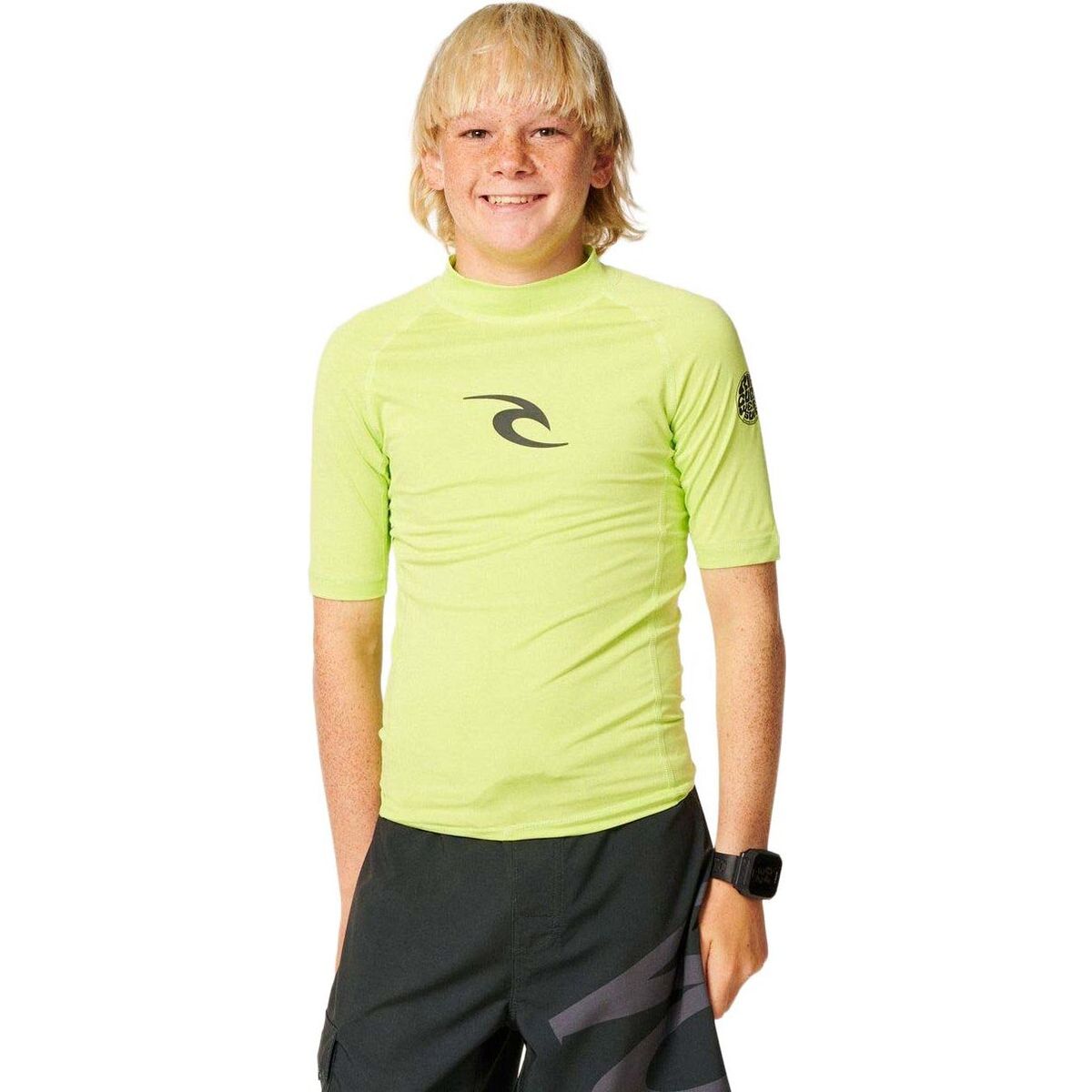 RipCurl Waves UPF Short Sleeve-boy lime (4078) 8 136BRV-4078-8