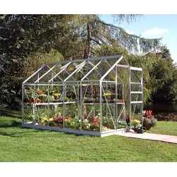 Halls Gewächshaus Popular - 6.2 m2 Alu mit 3 mm Blankglas