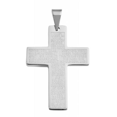 Kettenanhänger ADELIA´S "modischer Kreuz Anhänger aus Edelstahl", silber, Schmuckanhänger, Damen, Edelstahl, Kettenanhänger