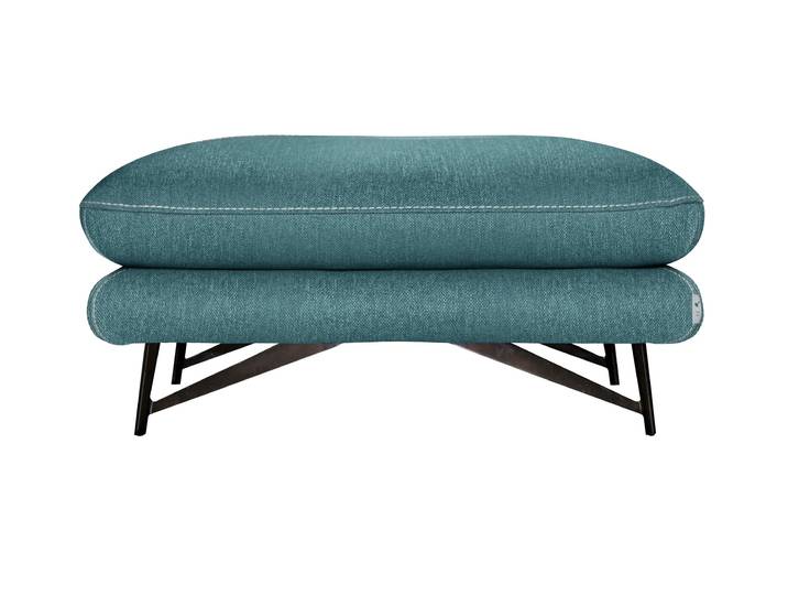 Hocker CALIA ITALIA Cezanne bequem und elegant, B/T 90/70cm, hochwertiger Designfuß , blau (27 azzurro), B:90cm H:90cm T:70cm, Hocker, Hocker