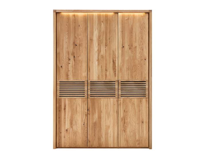 Beleuchtetes Passepartout 169cm Holz/Braun Massivholz Widleiche, geölt