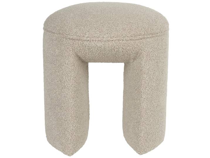 Beistellhocker Noxx – aus Polyester - Weiß - Luxusbetten24