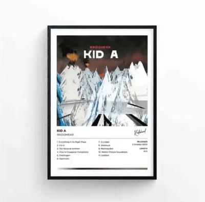 Inspire Picks Radiohead The Bends Album Cover Poster Retro Rock Music Wall Art Canvas 4 40x50cm No Frame