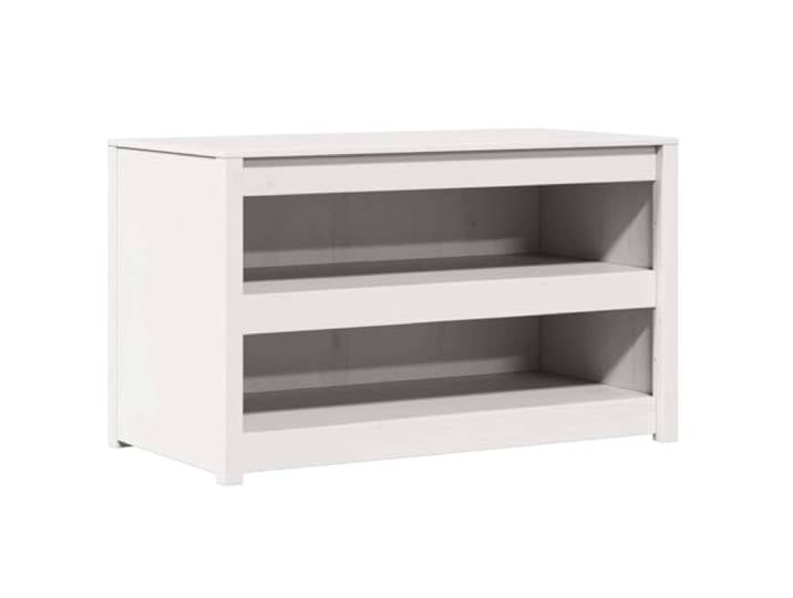 Favemtsl Küchenschrank Weiß 106x55x64 cm Massivholz Kiefer Kompakter Anrichteschrank aus natürlichem Kiefernholz für Küche und Esszimmer mit stabiler Einlegeboden Aufteilung.