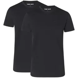 2er Pack Camp David Rundhals T-Shirt Herren 9999 - black S