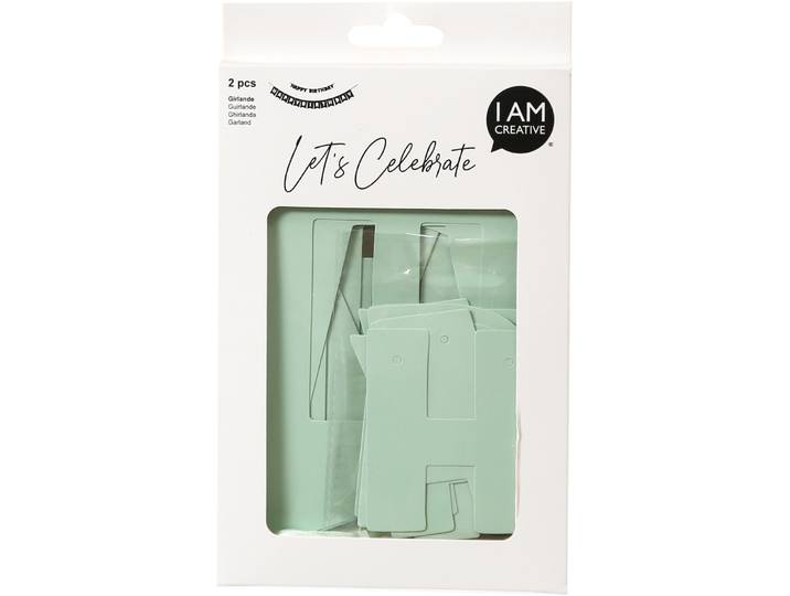 Girlande I am creative lavendel Papier B 14 cm