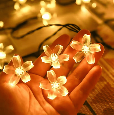 Inspire Curations 20 50 100 LED Solar Cherry Blossom String Lights warm 12m 100leds