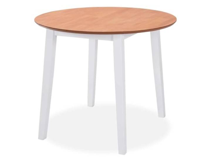 Essgruppe 5-tlg. Klapptisch 4 Stühle MDF Gummibaumholz Weiß Klapptisch mit 4 Stühlen, MDF Tischplatte, Gummibaumholz Gestell, weiß, platzsparend verstaubar, 110 kg pro Sitzplatz