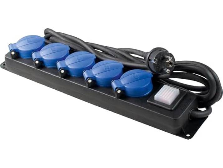 as - Schwabe Rallonge multiprise 1\,5 m H07RNF 3G1\,5 IP44 Usage extérieur\, commercial\, chantier de construction\, 38609\, 230 voltsV