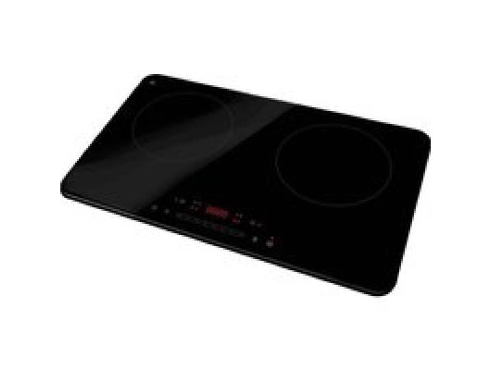 DOMO DO333IP - Plaque à induction double feux - 3500W - Touchscreen - Minuteur numérique 3h - 7 niveaux de puissance - 20cm