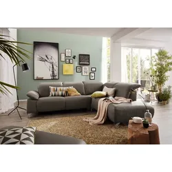 Musterring Ecksofa MR 370 Leder Grau Grey 291 x 241 cm