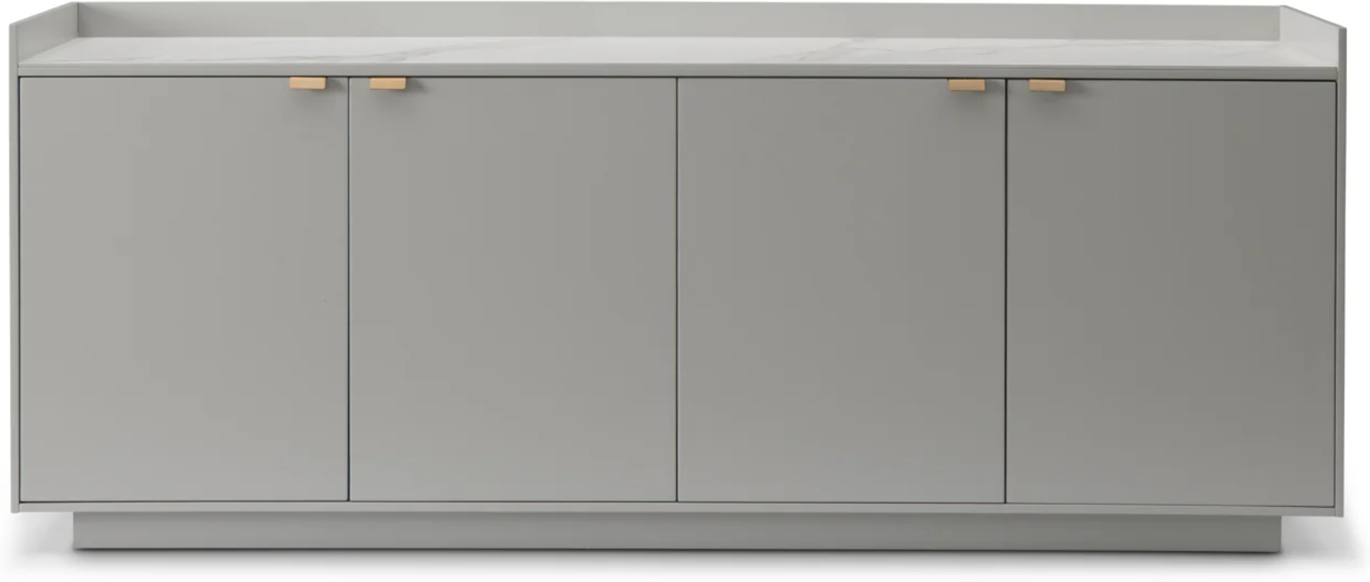 Cyra Luxury Beige Oak 4 Door Sideboard with Marble Top