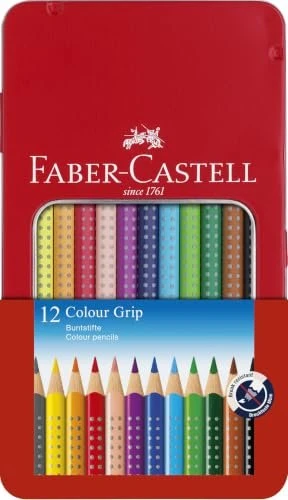 Faber-Castell Buntstift Colour Grip 12er-Metalletui