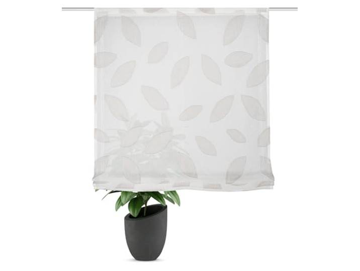 HOME WOHNIDEEN Moran Store Bateau Aspect Lin avec Bande Velcro\, Bande Velcro et Barres\, Couleur : Pierre\, Dimensions : 140 x 120 cm\, Nombre : 1