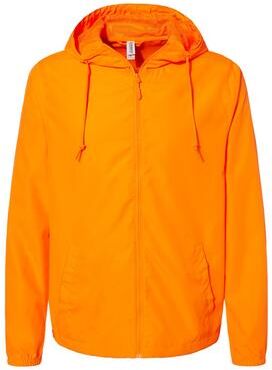 Independent Trading Co. EXP54LWZ Men's Lightweight Windbreaker Full-Zip Jacket in Safety Orange size 3XL   Polyester