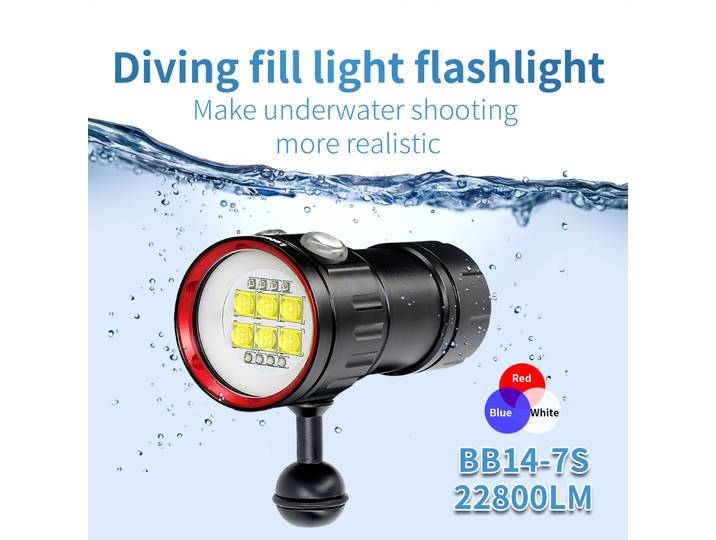 Lampe de plongée professionnelle sous-marine 27 LED, lampe de surbrillance pour photographie, 20000lumens, lampe de poche, 100m, étanche, caméra vidéo, renard
