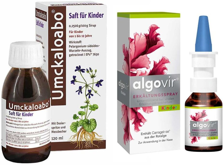 Umckaloabo Saft Für Kinder & Algovir Kinder Erkältungsspray