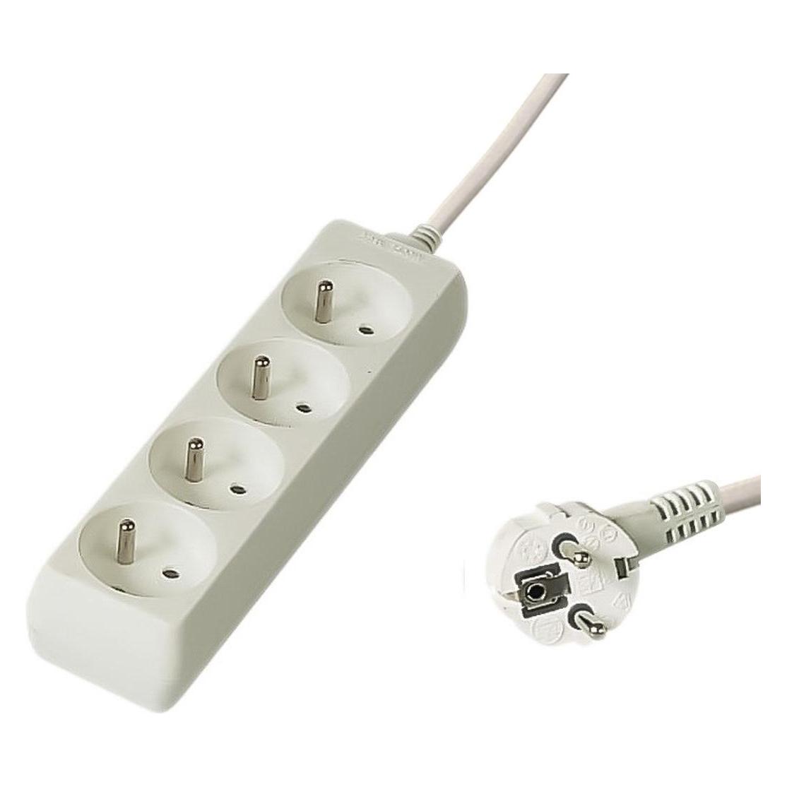 PremiumCord PP4-03 power extension 4 AC outlet(s) White (3 m, CEE 7/4) (PP4-03)