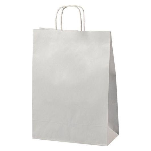 Markenlos Tragetasche Papiertüte Weiss 24 x 11 x 33 cm (250 Stk.) (30108512)