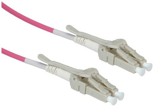 ROLINE LWL-Kabel 50/125µm OM4, LC/LC, LSOH, Low-Loss, Data Center, violett, 7 m Fiber Optic Kabel