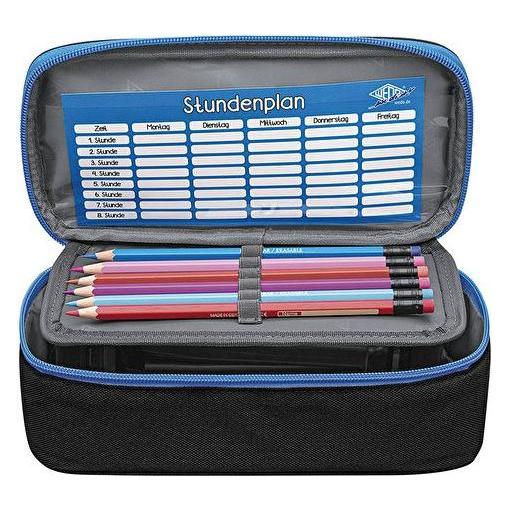 Wedo Mäppchen Schlamperbox schwarz/hellblau (24243010)