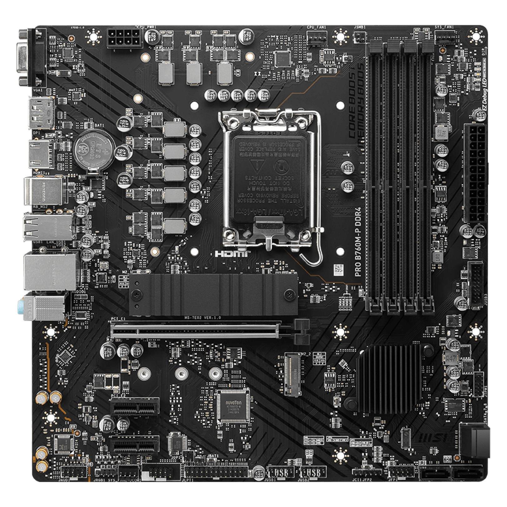 MSI PRO B760M-P DDR4 (LGA 1700, Intel B760, mATX) (7E02-001R)