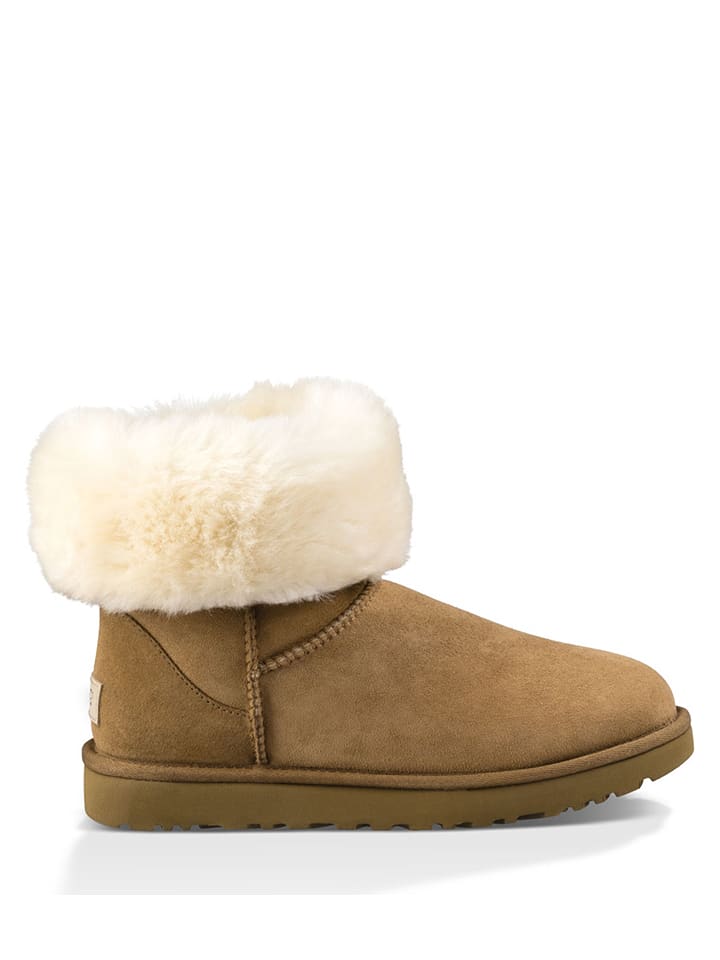 UGG Leder-Boots "Classic Short" in Hellbraun - 37