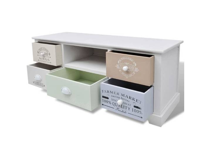 SALE Janvier  MODERNE Cabinet TV - MGH - MEUBLE TV/HIFI - Avec rangement - en style français Bois 100x35x40 cm TT3