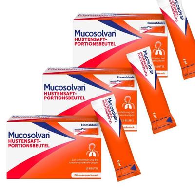 Mucosolvan Hustensaft-Portionsbeutel 30 mg/5 ml x3 3x15x5 Lösung zum Einnehmen