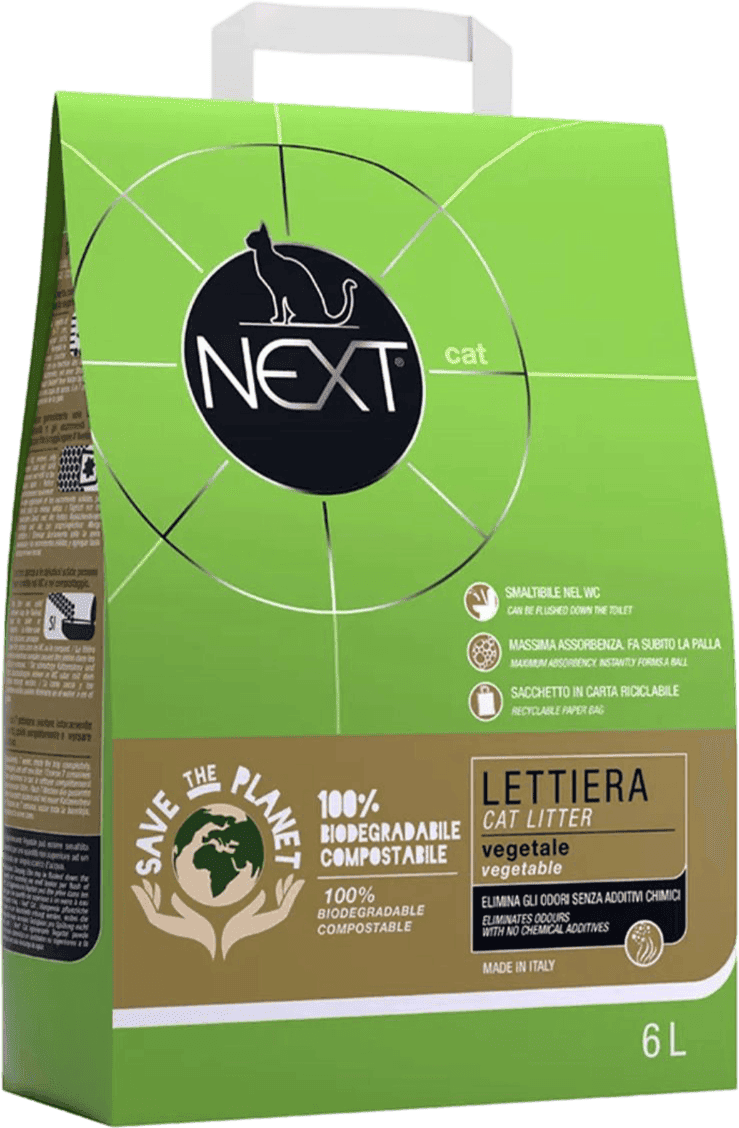 Kit Risparmio 6x6L Next Lettiera Gatto Vegetale AGGLOMERANTE