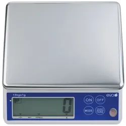 Eva professionelle digitale Küchenwaage Edelstahl 15kg 1g