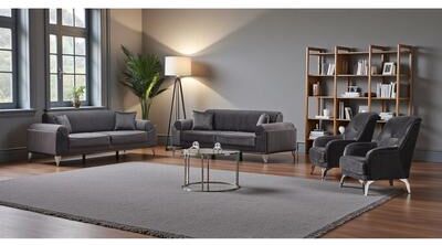 Furnia Prime 4 Pieces Living Room Sets 2 Sofa 2 Chair