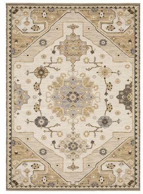 Style Haven Adelaide Old World Medallions Tan/ Grey Wool Blend Area Rug-